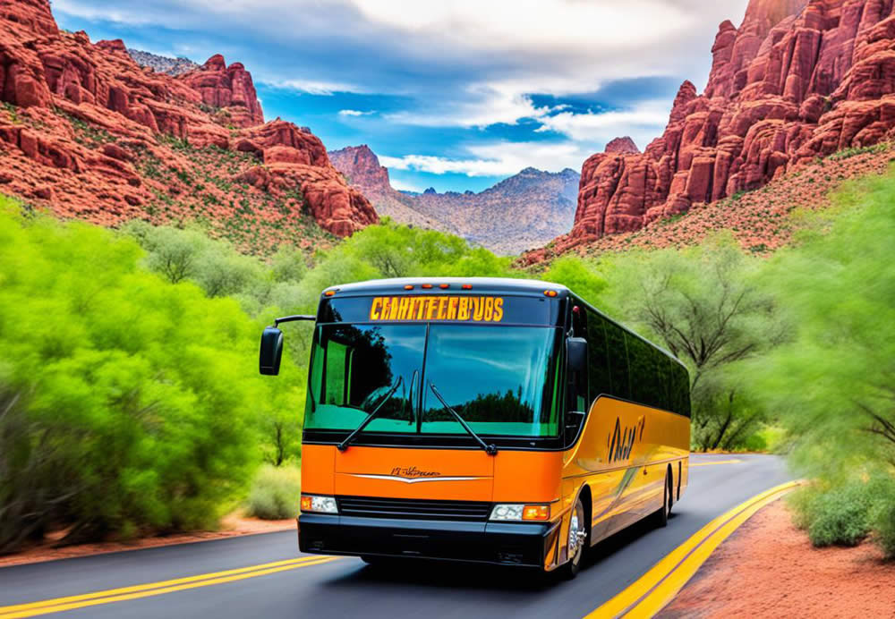 Comfortable Charter Bus in Phoenix